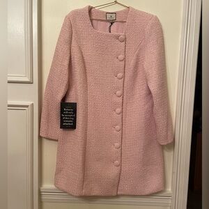 NWT Tuckernuck Pink Birkley Tweed Textured Jacket Dress Size Large